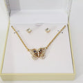 Charter Club Gold-Tone Crystal Butterfly Pendant Necklace and Stud Earrings by Vanessa Jane