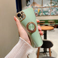 Ring Stand Cover Soft Silicone Case for iPhone 17 Pro Max Air 16 15 14 13 12 11 by Merch Section