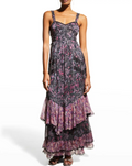 Rococo Sand Printed Tiered Maxi Dress by Vanessa Jane