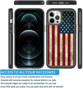 Hybrid Dual Layer Armor Case for iPhone 12 12 Pro 12 Pro Max USA Flag by Merch Section