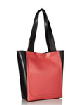 Calvin Klein Black Pink Two Tone Leather Karsyn Tote Bag by Vanessa Jane