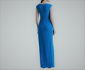 Lauren Ralph Lauren Ruffle-Trim Jersey Gown – Bondi Blue, Size 8 by Vanessa Jane