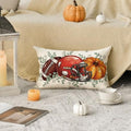 Yxuiyal Fall Pillow Covers 12x20 Inch Plaid Orange Pumpkin Leaf 2 Pack by Deal US