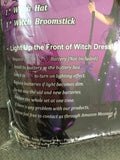 Poshetion Light-Up Witch Costume Dress Hat Broom Size M Child Medium by Deal US