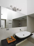 Z-Lite Rubicon 4 Light 30 Wide Vanity Light with Textured Glass Shades by Vanessa Jane