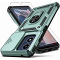 Shockproof Case with Tempered Glass for Motorola Moto G Play 2024 Multicolor by Merch Section