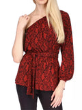 Michael Michael Kors Plus Size Python One Shoulder Tunic by Vanessa Jane