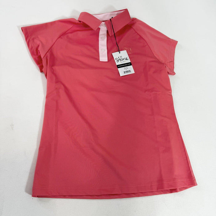 Storie Milli Polo Women's Short Sleeve Golf Polo Shirt Coral Crush Size S by Deal US