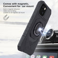 Ring Kickstand Magnetic Car Mount Case for Apple iPhone 15 6.1-Inch Black by Merch Section