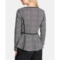 DKNY Petite Collarless Zip-Front Peplum Jacket by Vanessa Jane