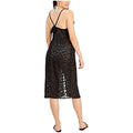 Miken Swim Womens Textured Slit Dress Deep V Neck Metallic by Vanessa Jane