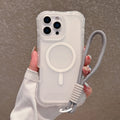 Skin-Feel Magnetic Case with Hand Strap for iPhone 17 Pro Max Air 16 15 14 13 12 11 by Merch Section