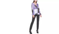 Calvin Klein Pleated-Sleeve Abstract-Print Top, Size Small by Vanessa Jane