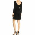 Aqua Women's Smocked Velvet Dress, Black, Size Small by Vanessa Jane