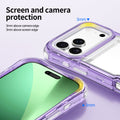 Clear Transparent 3-in-1 Case with Wrist Strap for iPhone 17 Pro Max Air 16 15 14 13 by Merch Section