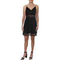 Aqua Womens Lace Mini V-Neck Bodycon Dress by Vanessa Jane