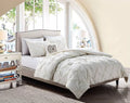 Vcny Home Carmen Pintuck 4 Piece Comforter Set, Queen Bedding by Vanessa Jane