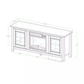 Walker Edison 58 Wood Media TV Stand Console With Fireplace by Vanessa Jane