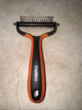 Staltwo 2-in-1 Deshedding Dog Brush Undercoat Rake, Orange Rubber by Price Is Right Miami