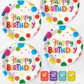 LeZakaa Birthday Paper Plates Set 50pcs 7 & 9 Inch Happy Birthday Balloon by Deal US