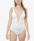 ONeill Womens Salt Water Solids Macrame One Piece Swimsuit, Size Medium by Vanessa Jane