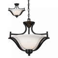 Z-Lite 703SFC-MB Lagoon Three Light Pendant, Steel Frame, Matte Black Finish by Vanessa Jane