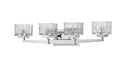 Z-Lite Rubicon 4 Light 30 Wide Vanity Light with Textured Glass Shades by Vanessa Jane
