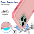 Rugged 3-Layer Heavy Duty Shockproof Case for iPhone 17 Pro Max Air 16 15 14 13 12 11 Black by Merch Section