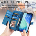 Leather Flip Wallet Case with Strap for iPhone 17 Pro Max Air 16 15 14 13 12 11 by Merch Section