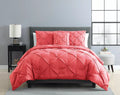 Vcny Home Carmen Pintuck 4 Piece Comforter Set, Queen Bedding by Vanessa Jane