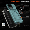 Shockproof Magnetic Ring Holder Card Wallet Case for iPhone 17 16 15 Pro Max 14 by Merch Section