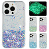 Bling Diamond Glitter Glow in the Dark Case for iPhone 16 Pro Max 15 14 13 12 11 XR 8 7 Purple