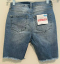 Celebrity Pink Juniors Ripped Denim Bermuda Shorts, Size 0 by Vanessa Jane