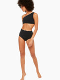 Kate Spade New York Contrast Scalloped One-Shoulder Bikini Top, Size Large by Vanessa Jane