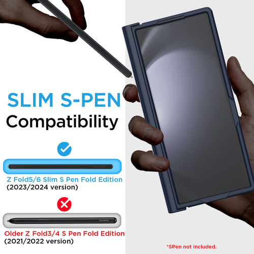 Shockproof Case with Hinge Cover Screen Protector for Samsung Galaxy Z Fold 5 Green by Merch Section