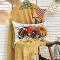 Yxuiyal Fall Pillow Covers 12x20 Inch Plaid Orange Pumpkin Leaf 2 Pack by Deal US