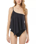 Michael Michael Kors Womens Chain-Trim One-Shoulder Tankini Top, Medium by Vanessa Jane