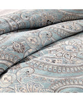 Southshore Fine Linens Melody 3-Piece Aqua Paisley Comforter Set Full by Vanessa Jane
