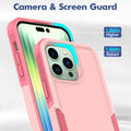 Rugged 3-Layer Heavy Duty Shockproof Case for iPhone 17 Pro Max Air 16 15 14 13 12 11 Black by Merch Section