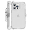 Heavy Duty Shockproof Case with Holster for iPhone 14 Pro Clear