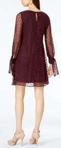 Taylor Velvet-Dot Shift Dress, Size 8 by Vanessa Jane