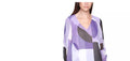 Calvin Klein Pleated-Sleeve Abstract-Print Top, Size Small by Vanessa Jane