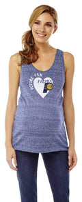 NBA Pacers Womens Maternity Shadow Tank Top Pacers - Size XL by Vanessa Jane