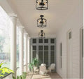 LNC Black Semi Flush Mount Rustic 4-Light Drum Farmhouse Ceiling Lights Bronze by Vanessa Jane
