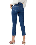 Paige Sarah Slim Crop W/ Raw Stringy Hem in Starcrossed, Size 24 by Vanessa Jane
