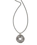 Alfani Hematite-Tone Pave Multi-Circle Pendant Necklace by Vanessa Jane