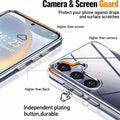 Shockproof Case with Tempered Glass for Samsung Galaxy A17 5G A16 5G Clear by Merch Section
