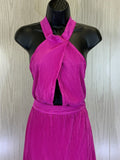 Sincerely Jules High Neck Pleated Dress, Size Small by Vanessa Jane