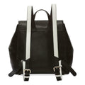 DKNY Jade Flap Black Leather Backpack by Vanessa Jane