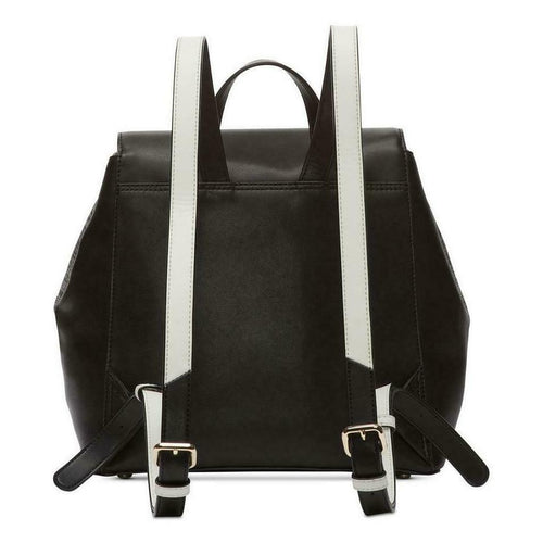 DKNY Jade Flap Black Leather Backpack by Vanessa Jane
